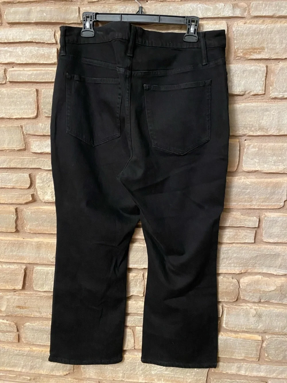 J Crew Flare crop black jean in all-day stretch Size 32